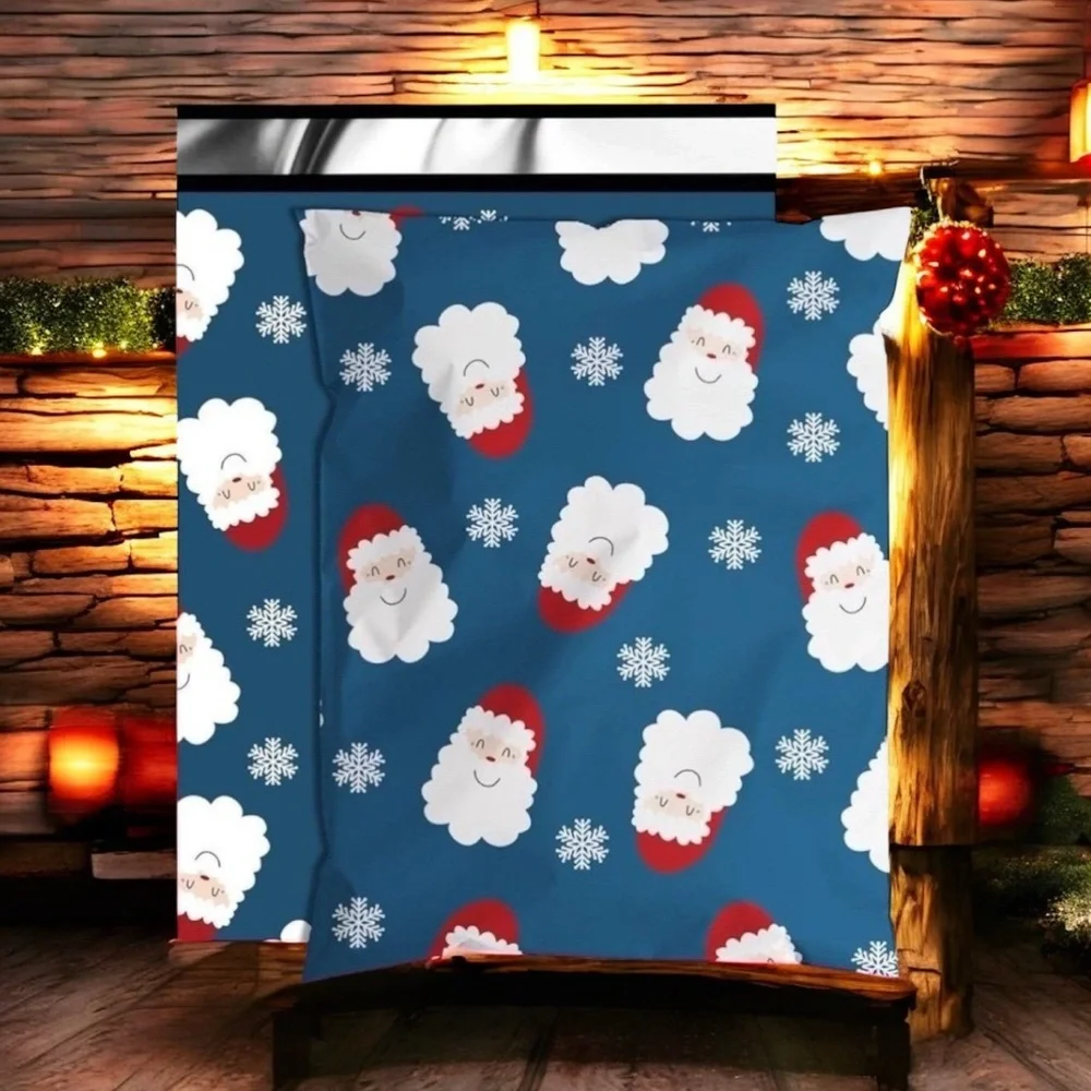 (10) 6x9 Christmas Poly Mailers